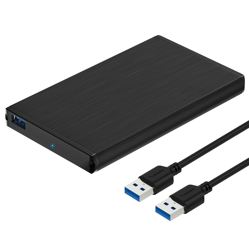 SABRENT Ultra Slim USB 3.0 to 2.5-Inch SATA External Aluminum Hard Drive Enclosure [Black] (EC-UK30) black