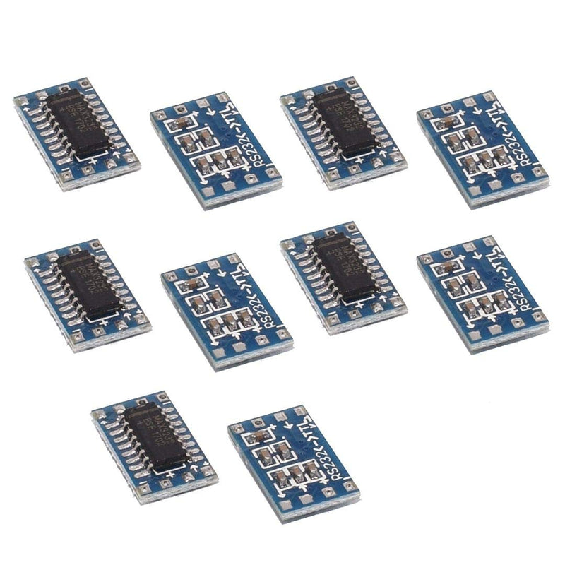 HiLetgo 10pcs Mini RS232 to TTL MAX3232 to TTL Level Converter Board Serial Converter Board RS232 to TTL Serial