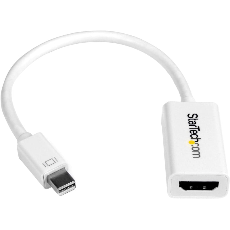 [AUSTRALIA] - StarTech.com Mini DisplayPort to HDMI Adapter - Active mDP to HDMI Video Converter - 4K 30Hz - Mini DP or 1/2 Mac/PC to HDMI Monitor/TV/Display - mDP 1.2 to HDMI Adapter Dongle - White (MDP2HD4KSW) 