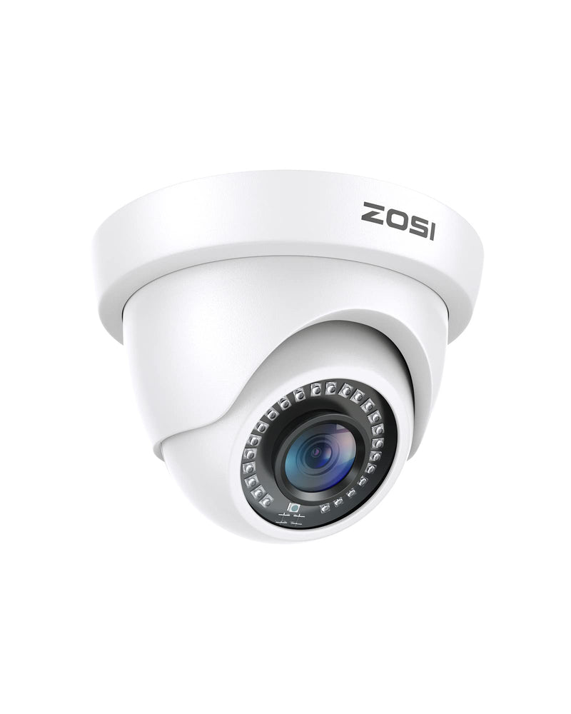 ZOSI 2MP 1920TVL Hybrid 4 in 1 TVI CVI AHD CVBS Security Camera,1080P HD Weatherproof Outdoor Indoor Surveillance Cam,Night Vision,For 960H,720P,1080P,5MP,4K analog DVR - White Wired-1Cam