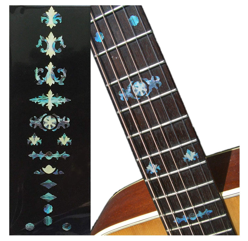 Jockomo Old Banjo Type Guitar Inlay Sticker Abalone Blue