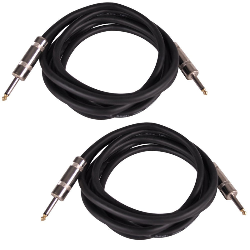 Seismic Audio Q12TW10-2Pack 10-Feet 1/4 to 1/4-Inches Speaker Cable 12-Gauge 2 Conductor, Pair 10 Feet