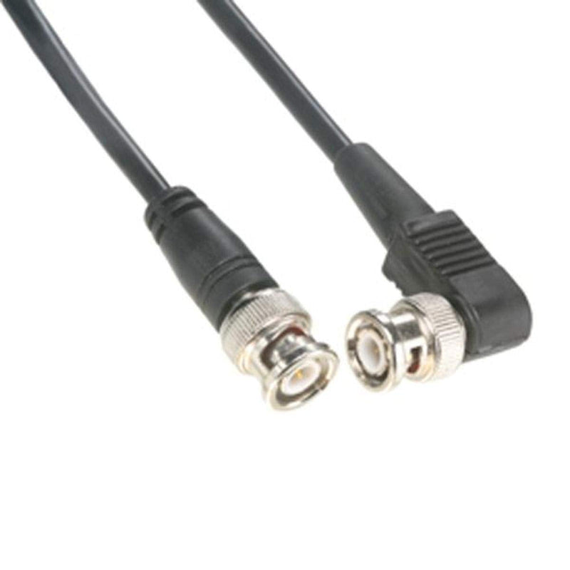 [AUSTRALIA] - Amphenol CO-058BNCRBNC-002 Black BNC Male to BNC Right Angle Male Coaxial Cable, RG58, 50 Ohm, 2' 
