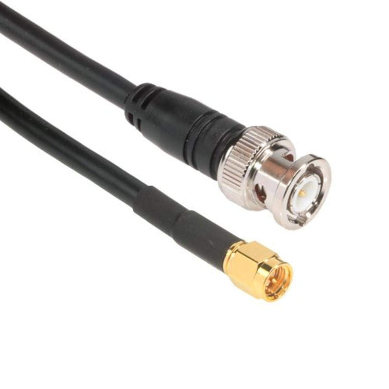 [AUSTRALIA] - Amphenol CO-058SMAX200-005 Black RG58 SMA Coaxial Cable Assembly, 50 Ohm, Male to Male, 5' 