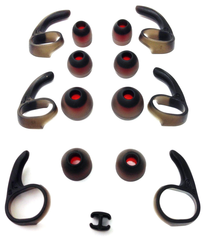 [AUSTRALIA] - Set OEM 6 EarGels and 6 EarWings for Jabra Rox Wireless Bluetooth Headset Ear Buds Ear Gels Stabilizers Eargels Earbuds Eartips Earstabilizers Replacement 