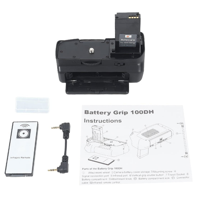 [AUSTRALIA] - DSTE Replacement for Pro IR Remote 100D Vertical Battery Grip Compatible Canon EOS 100D Rebel SL1 SLR Digital Camera as LP-E12 