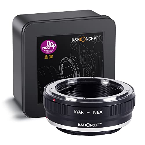 K&F Concept Lens Mount Adapter Compatible with Konica AR Lens to NEX E-Mount Camera Body, Compatible for Sony NEX-3 NEX-3C NEX-5 NEX-5C NEX-5N NEX-5R NEX-6 NEX-7 NEX-VG10 etc KONICA-NEX