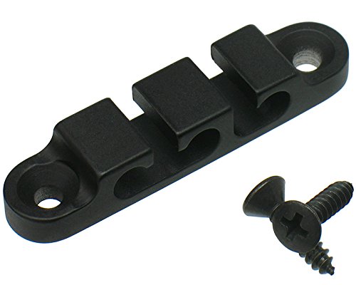 [AUSTRALIA] - Hipshot 405200B 3-String Retainer/String Guide for Bass - BLACK with Screws 