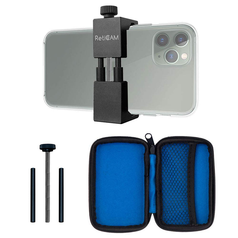 RetiCAM Smartphone Tripod Mount - Metal Universal Smart Phone Tripod Adapter Including Both Standard and XL Mounting Kits Black - Standard and XL (2.1 to 3.6")
