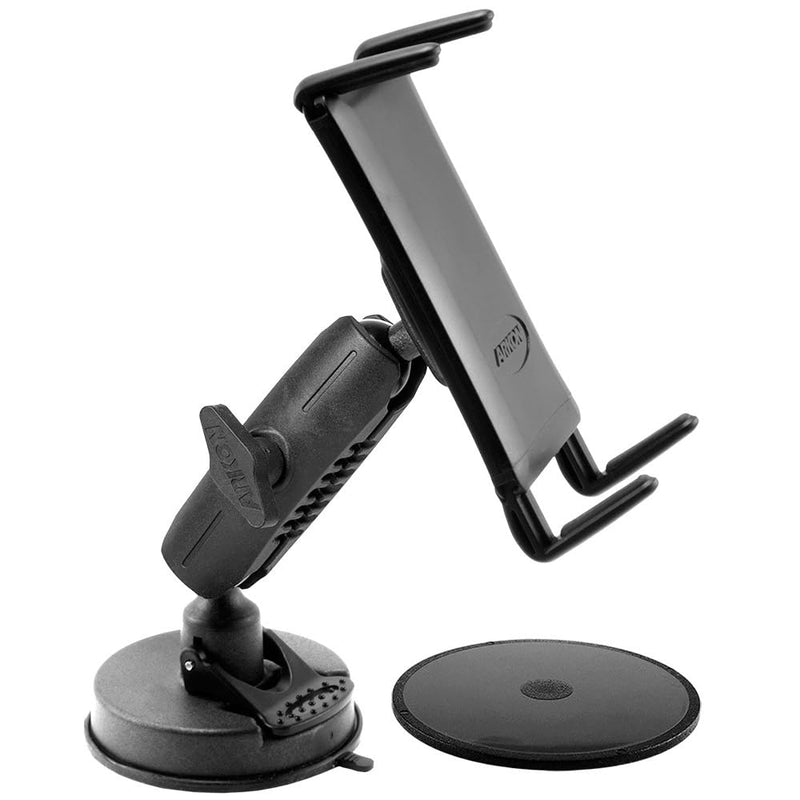 ARKON Mounts Slim-Grip Ultra Car Windshield Phone Mount, Holds Smartphones to Windshield or Dash, Includes Dashboard Mounting Pad, Adjustable Arm, Compatible with iPhone, Galaxy