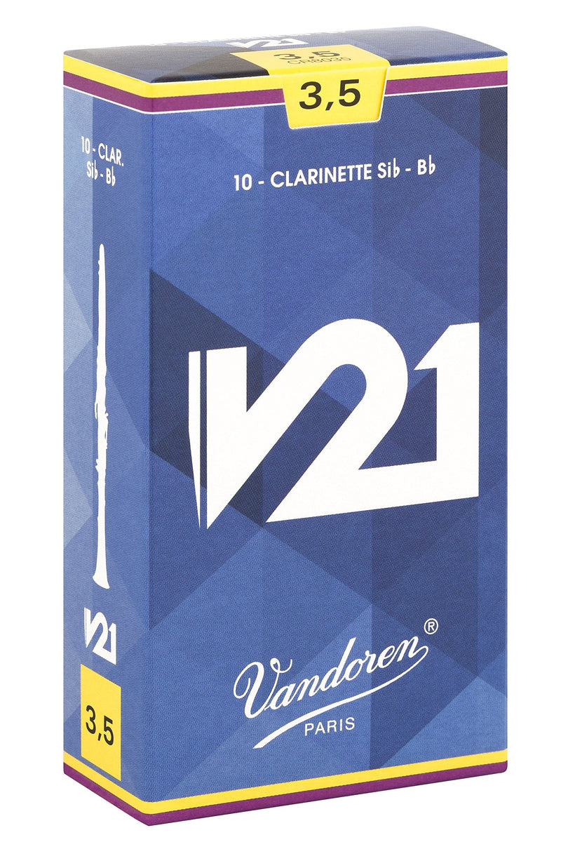 Vandoren CR8035 Bb Clarinet V21 Reeds Strength 3.5; Box of 10