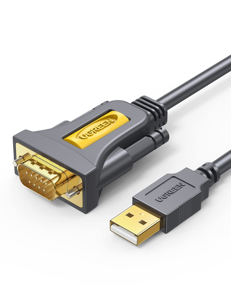 UGREEN USB to RS232 Adapter Serial Cable DB9 Male 9 Pin with PL2303 Chipset RS-232 Converter Cable for Windows 10 8.1 8 7 XP Vista, Mac OS, Linux, 6FT