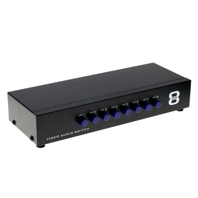 [AUSTRALIA] - 8-Way Composite Video Audio 3 RCA AV Switch Switcher Box Selector 8 in 1 Out 8x1 