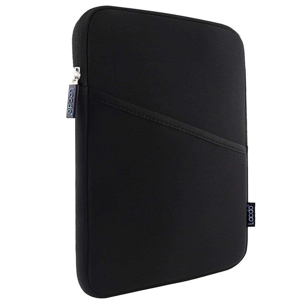 Lacdo iPad Mini 6 Sleeve, iPad Mini Case Bag, Shockproof Tablet Sleeve Case for iPad Mini 6,5,4,3,2 / Samsung Galaxy Tab A7 Lite 8.7" / Tab A 8.0" Protective iPad Mini Sleeve Tablet Bag, Black/Black
