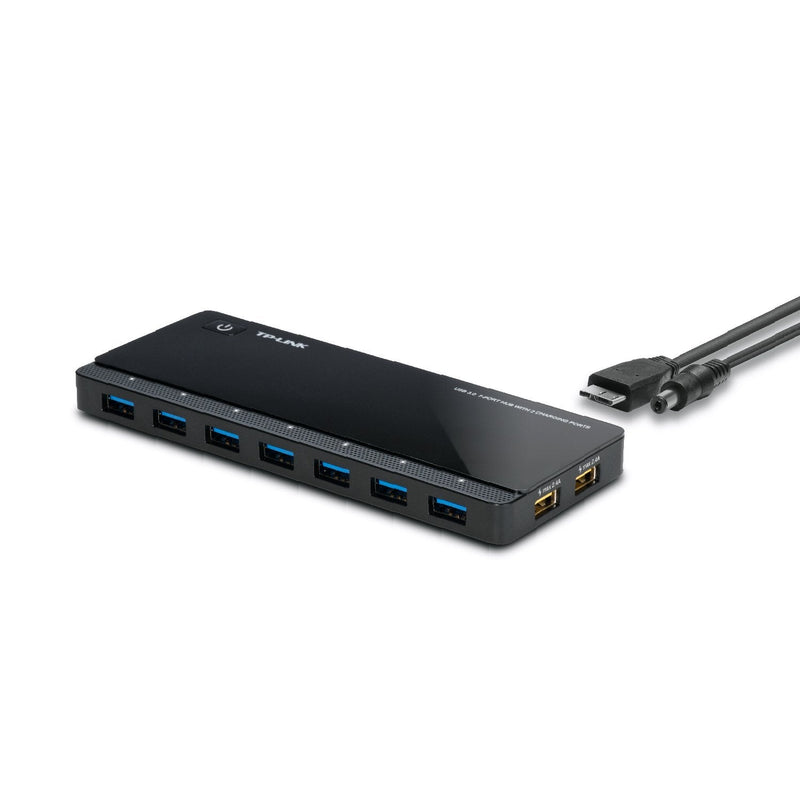 TP-Link Powered USB Hub 3.0 with 7 USB 3.0 Data Ports and 2 Smart Charging USB Ports. Compatible with Windows, Mac, Chrome & Linux OS, with Power On/Off Button, 12V/4A Power Adapter(UH720) 7 Port + 2 Charging Port