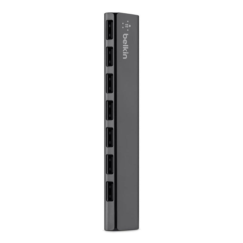 Belkin 7-Port USB 2.0 Ultra-Slim Desktop Hub | Expands USB connectivity for desktop and laptop, slim low-profile design, compatible with keyboards, mice, and drives