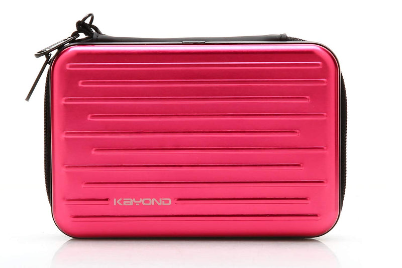 KAYOND Anti-Shock Silver Aluminium Carry Travel Protective Storage Case Bag for 2.5" Inch Portable External Hard Drive HDD USB 2.0/3.0 (Red) Red