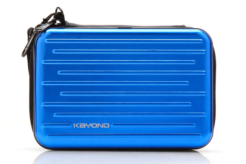 KAYOND Anti-Shock Silver Aluminium Carry Travel Protective Storage Case Bag for 2.5" Inch Portable External Hard Drive HDD USB 2.0/3.0 (Blue) Blue