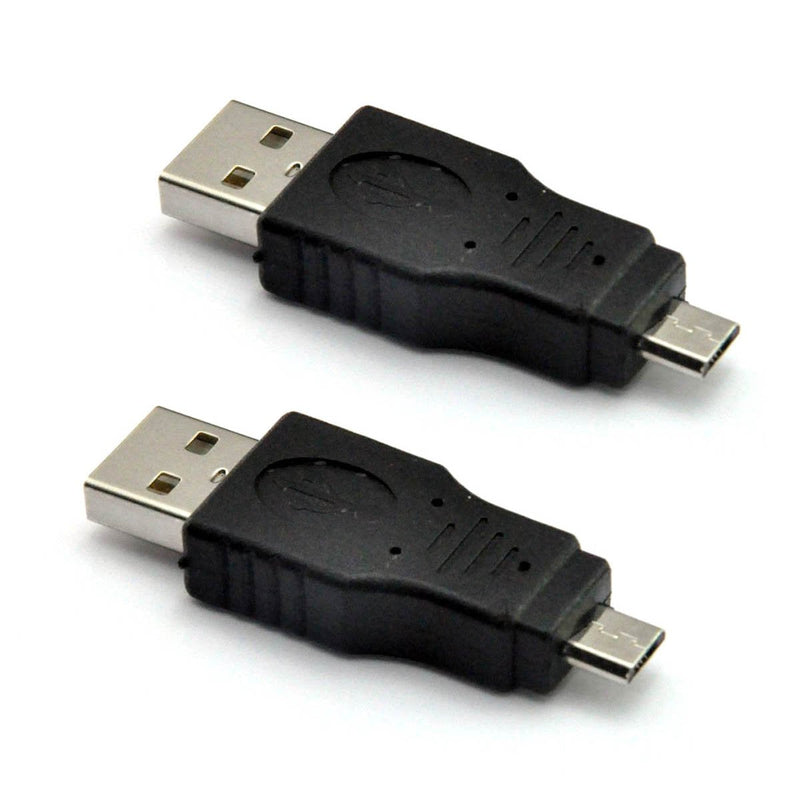 UCEC USB 2.0 Adapter - A-Male to Micro-Male - Black (2 Pack) A male to Micro male