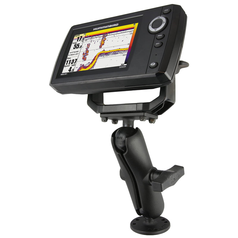 RAM MOUNTS Marine Electronics Drill-Down Mount with Medium Arm | C Size 1.5" ball with 1.5" x 3" plate for fish finders, GPS and marine electronics