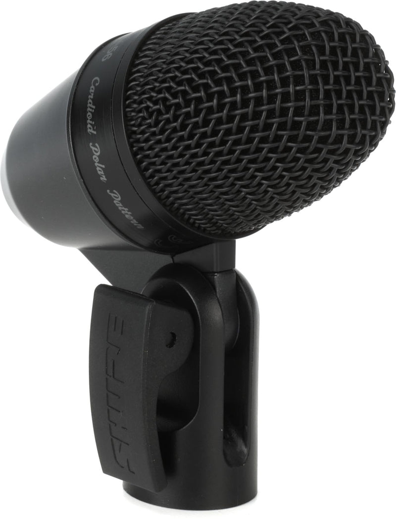 [AUSTRALIA] - Shure PGA56 Dynamic Microphone - with Cardioid Pick-up Pattern,Swivel-Mount Dynamic Snare/Tom Microphone with AP56DM Drum Mount, No Cable (PGA56-LC) 