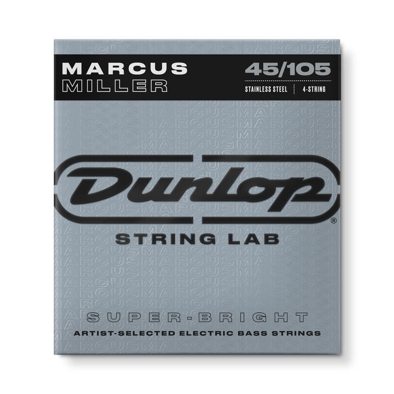Jim Dunlop Dunlop 4/Set Marcus Miller Super Bright Stainless Steel Bass Strings Medium (.045.105) (DBMMS45105) 4 String