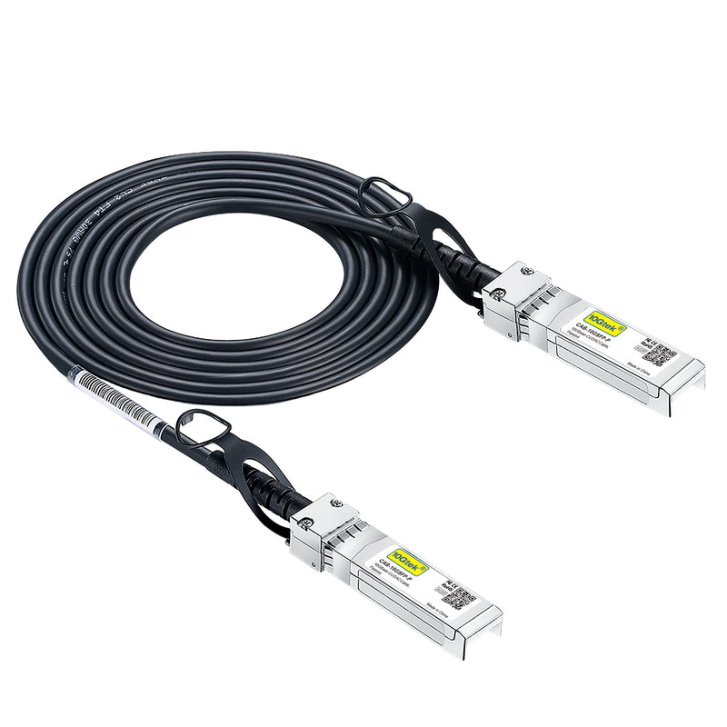 10Gtek SFP+ DAC Twinax Cable - 10GBASE-CU Passive Direct Attach Copper SFP Cable for Cisco SFP-H10GB-CU2M, Ubiquiti UniFi UC-DAC-SFP+, Meraki, Fortinet, D-Link, 2-Meter(6.6ft) | 0.25-12m Optional 10G SFP+ 2m x1