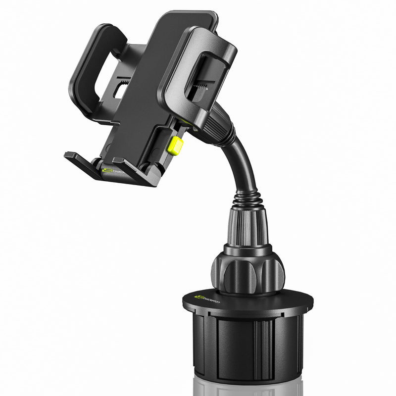 Bracketron TripGrip Cup Holder Car Phone Holder Mount with Expandable Base | Universal cup holder phone mount for car, expandable base fits to 3.75", 360 rotation flexible gooseneck, quick release Cup Holder Mount
