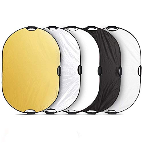 Selens 5-in-1 Oval Reflector with Handle for Photography Photo Studio Lighting & Outdoor Lighting (24 x 36 Inch) 24 x 36 Inch Oval Reflector