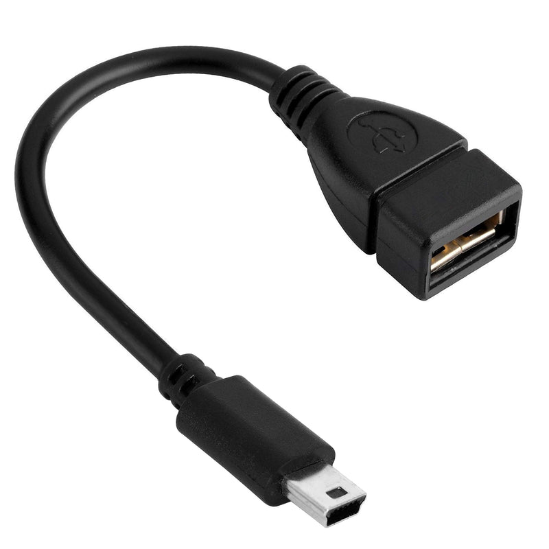 Mini USB OTG Cable for Digital Cameras - USB A Female to Mini USB B 5 Pin Male Adapter Cable 1 Pack
