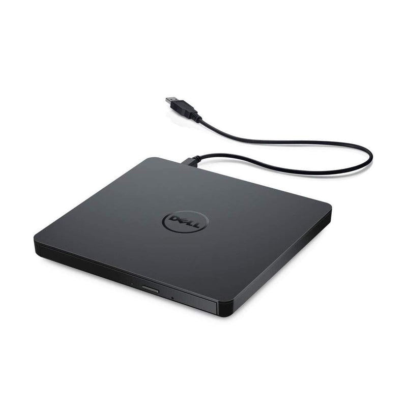 Dell External USB Slim DVD RW Drive DW316, Plug and Play, Black | CyberLink Media Suite 12, 8 Watt, Windows 11 or below Single