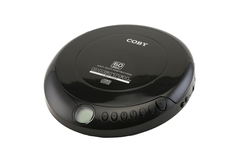 Coby Portable Compact Anti-Skip CD Player – Lightweight & Shockproof Music Disc Player w/ Pro-Quality Earbuds - For Kids & Adults - Home Car & Travel Standard Packaging