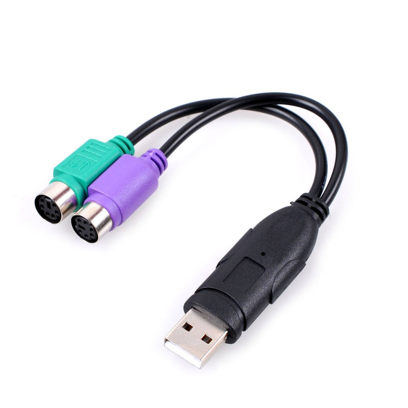 [AUSTRALIA] - UCEC PS/2 to USB Adapter Converter for PS2 Keyboard Mouse Black PS/2 to USB 