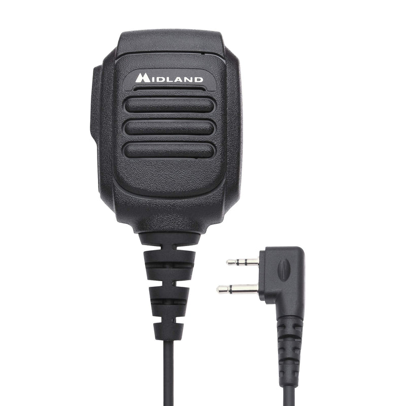 [AUSTRALIA] - Midland- AVPH10 Handheld Two-Way Radios - Shoulder Speaker Mic with Rotating Clip for GMRS - GXT1000VP4 and all Midland Radios - Plug and Play Communication with Push-to-Talk Button - PTT Black 1-Pack 