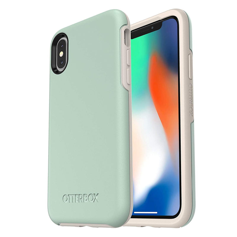 OTTERBOX SYMMETRY SERIES Case for iPhone Xs & iPhone X - Retail Packaging - MUTED WATERS (SURF SPRAY/SILVER LINING)