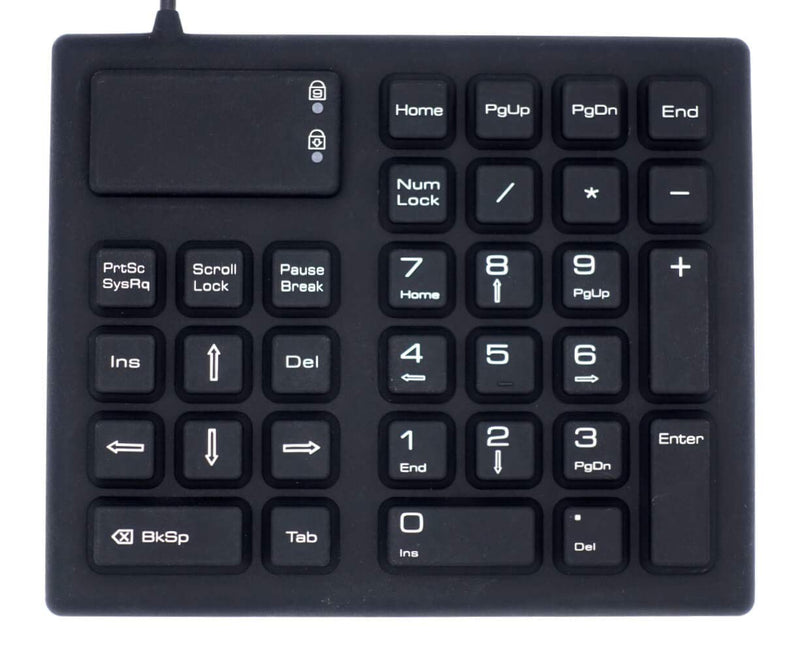 DSI Portable Silicone 32 Key Numeric Keypad Rigid Waterproof KP-JH-SFR33