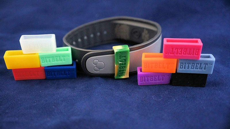 12 pack (one of every color, 3 that glow in the dark!) Protect your Fitbit Charge, Fitbit Charge HR, Garmin Vivofit, or Disney MagicBand We invented the secondary safety clasp.