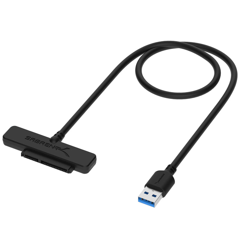 SABRENT USB 3.0 to SSD / 2.5-Inch SATA I/II/III Hard Drive Adapter (EC-SSHD) Hard Drive Adapter Type-A Black