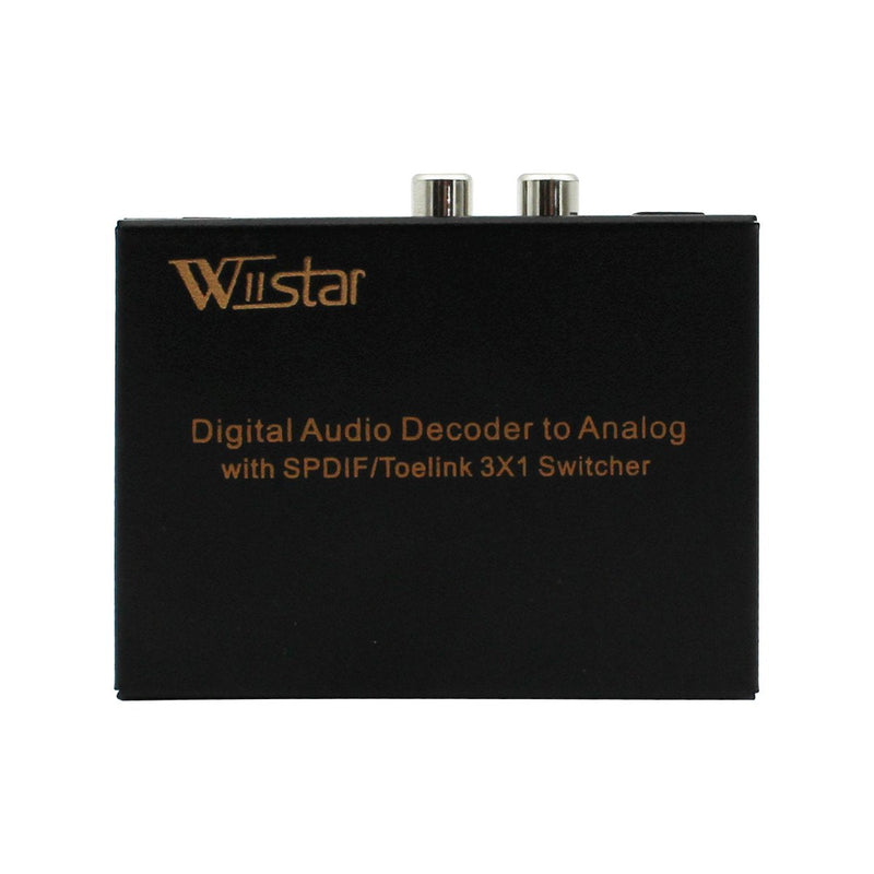 [AUSTRALIA] - Wiistar Toslink Switch 3x1 Digital Optical Audio Switch 3x1 with Analog RCA and 3.5mm Support 5.1CH 5.1CH/ LPCM2.0/ DTS 