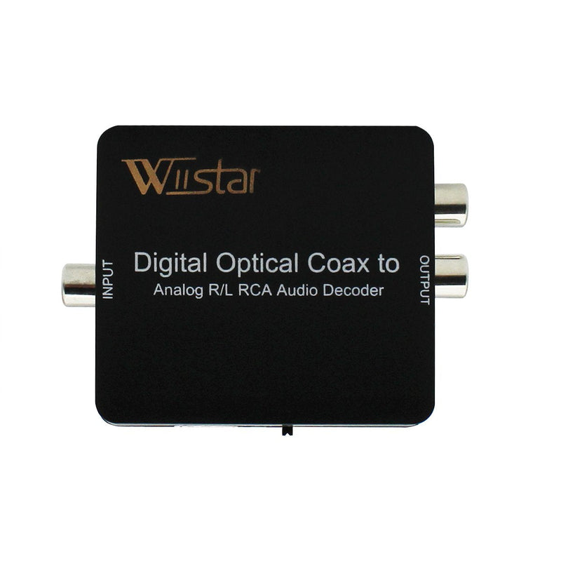 Fiber Optical Decoder Support AC3/DTS/Toslink Coaxial Digital to Analog Audio L/R Decoder 3.5mm Earphone