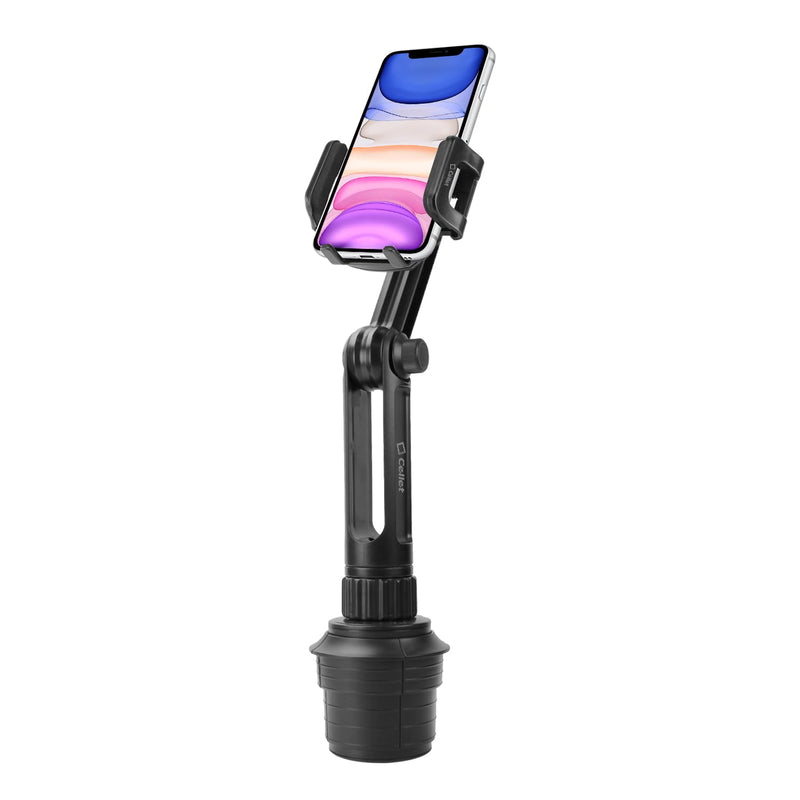 Cellet Car Phone Holder Mount, Car Cup Phone Holder Mount, Compatible with Apple iPhones, Samsung Galaxy Smartphones, Motorola Moto Google Pixel (Fits for Tesla Model 3 Y S X) Extra Long Neck Height - 13 in
