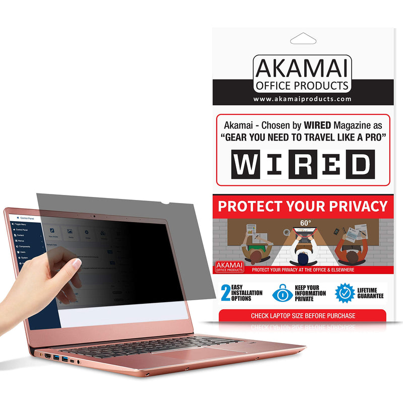 Privacy Screen Laptop 15.6 Inch (16:9) - Laptop Screen Privacy Shield - Laptop Anti Glare Screen Protector - Blue Light Protection by Akamai 15.6 inch (Diagonal) (16:9) Black Privacy