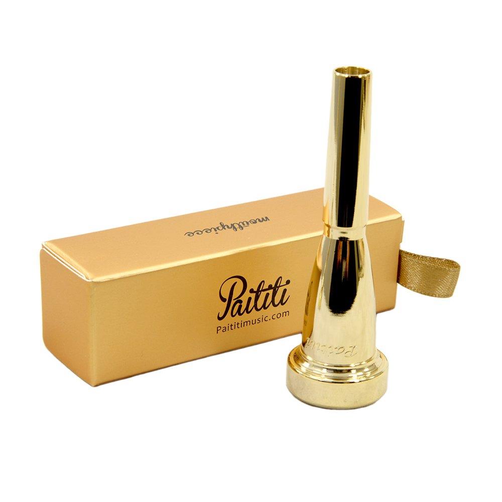 Paititi Gold Plated Rich Tone Bb 3C Trumpet Mouthpiece 3C Rich Tone Gold Plated