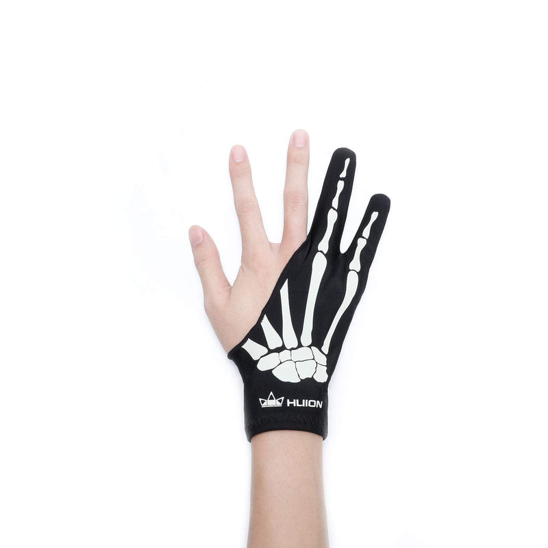 HUION Skeleton Artist Glove for Graphic Drawing Tablet Pad Monitor Painting, Paper Sketching, Suitable for Left and Right Hand Medium