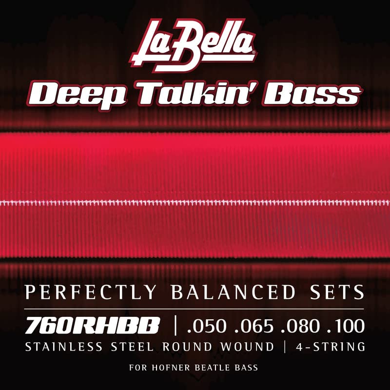 La Bella 760RHBB “Beatle” Deep Talkin Bass Stainless Steel Round Wound 4- String 50-100