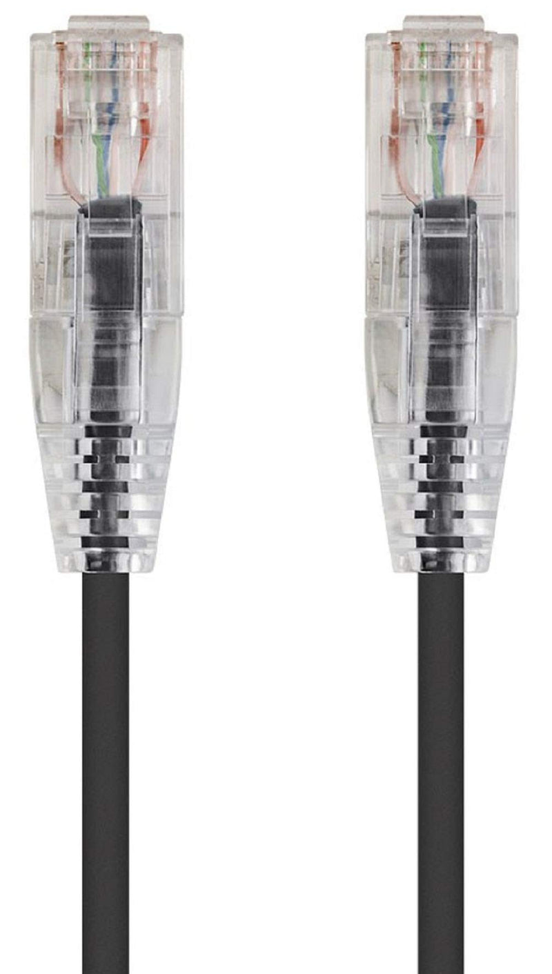[AUSTRALIA] - Monoprice Cat6 Ethernet Patch Cable - 10 Feet - Black | Network Internet Cord - Snagless RJ45 Stranded 550MHz UTP CMR Riser Rated Pure Bare Copper Wire 28AWG - SlimRun Series 