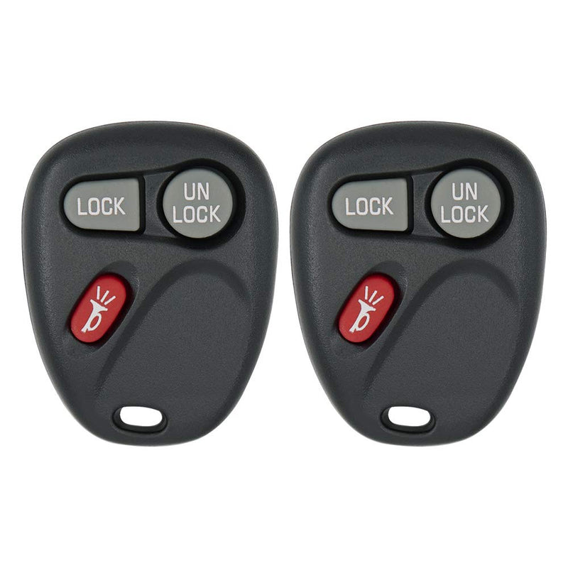 Keyless2Go Replacement for Keyless Entry Car Key Vehicles that Use 3 Button 15732803 KOBUT1BT - 2 Pack