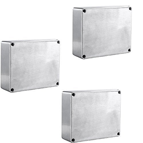 ESUPPORT 1590BB Aluminum Metal Stomp Box Case Enclosure Guitar Effect Pedal Pack of 3 1590BB 119x94x30mm