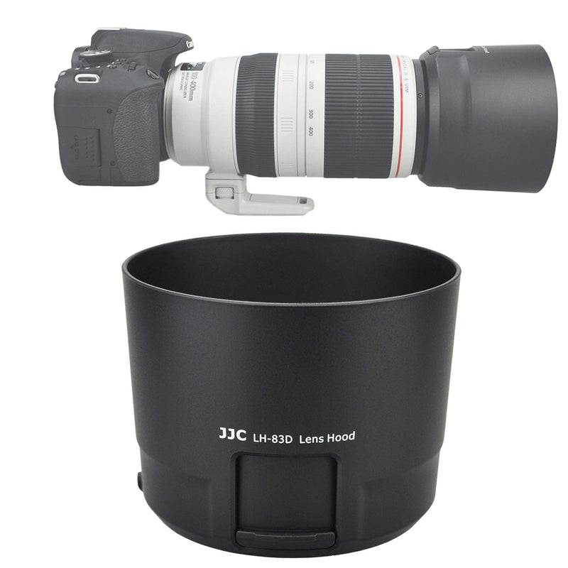 JJC LH-83D Dedicated Bayonet Lens Hood, Compatible with CANON EF 100-400mm f/4.5-5.6L IS II USM Lens, 100 400mm IS II USM Lens Hood, Filter Access Window for CPl ND Adjust, ET83D, replace ET-83D Hood