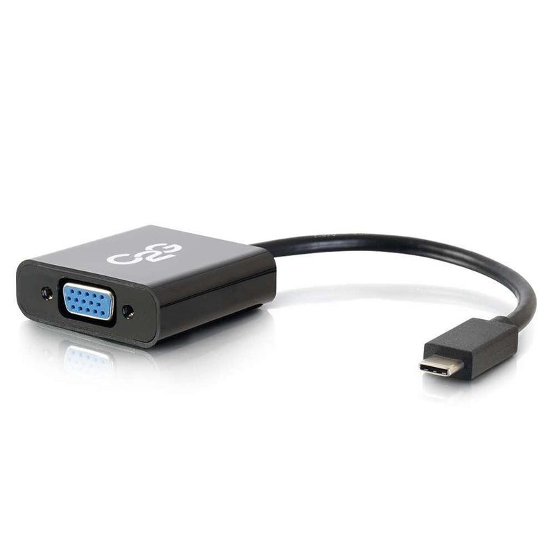 C2G USB Adapter, Video Adapter, USB C to VGA, Black, Cables to Go 29471 USB 3.1 to VGA black